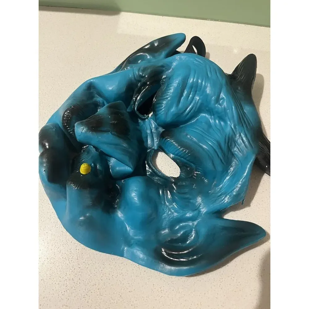 Vintage Halloween Ghoulish Rubber Laytex Masks Blue